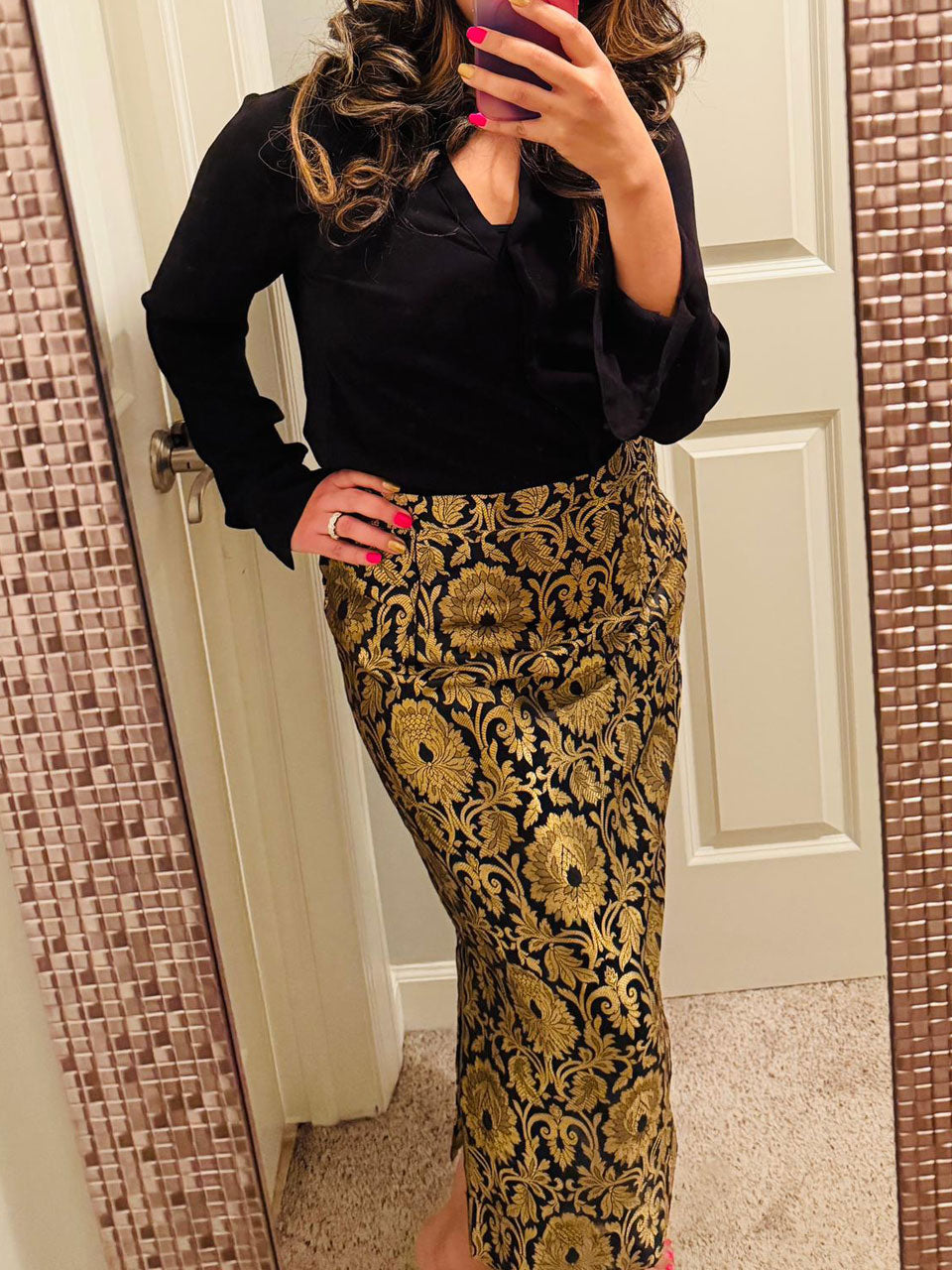 Brocade skirt is a perfect mix of modern and culture