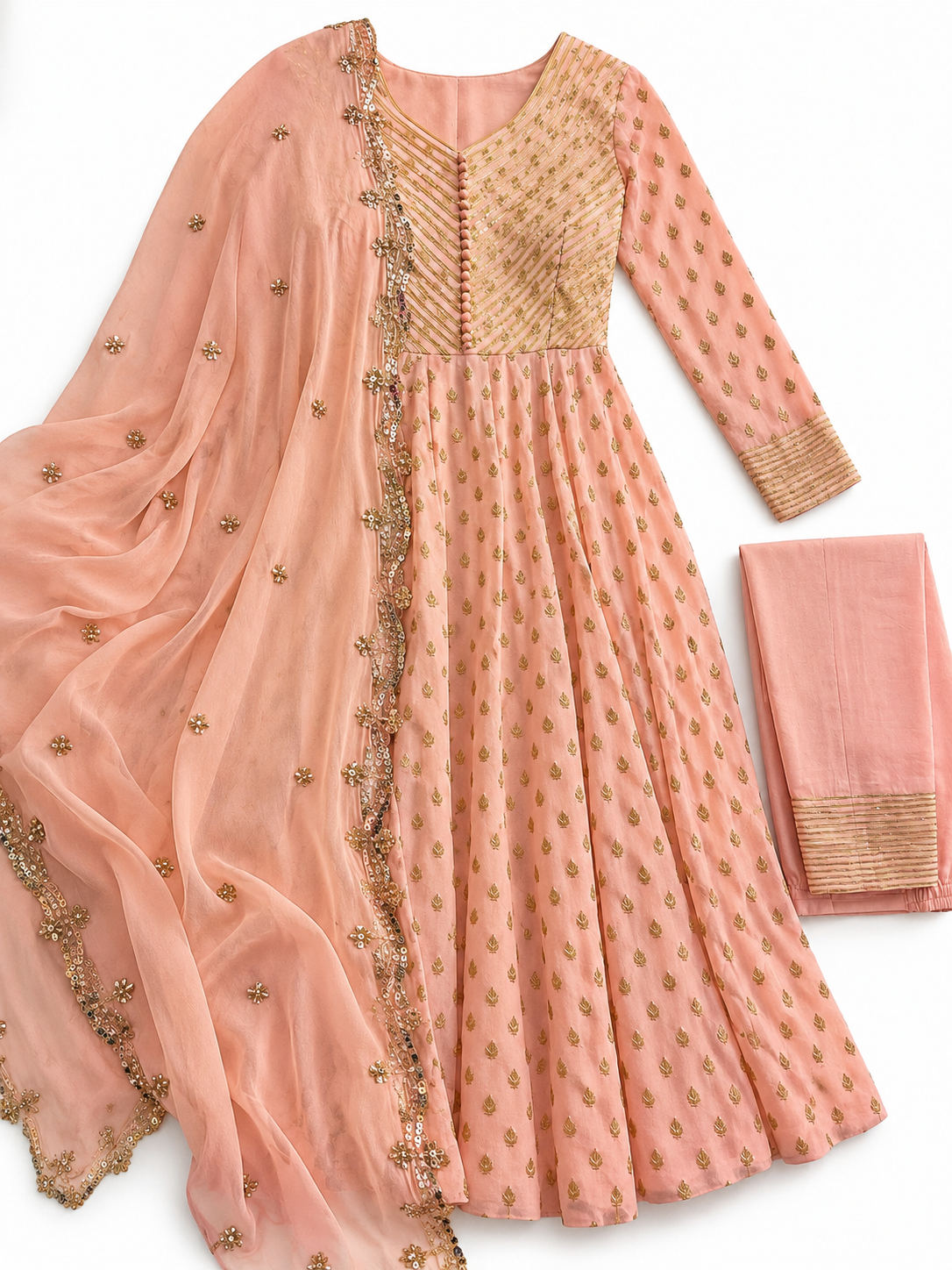 Peach Fizz Anarkali