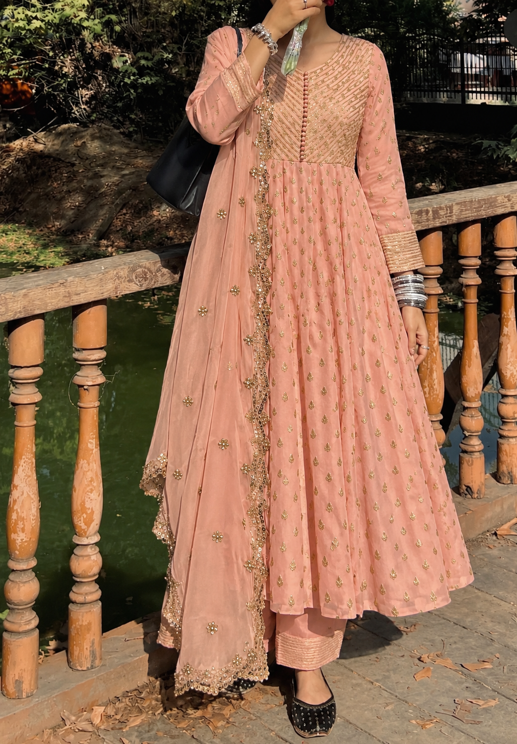 Peach Fizz Anarkali