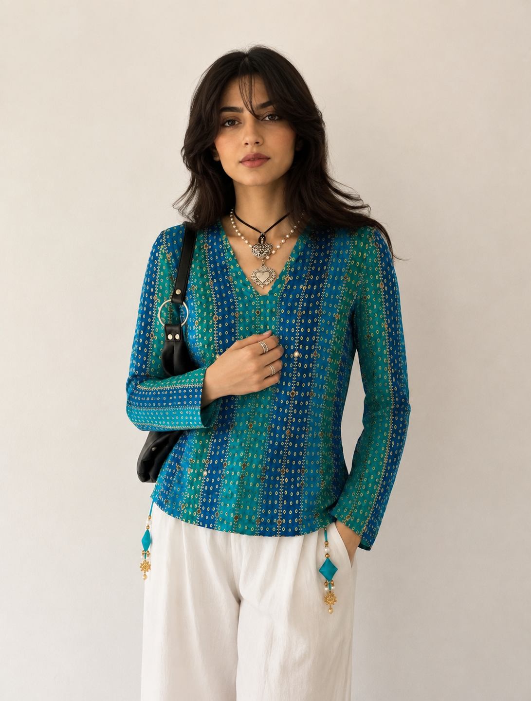 Bandhani Baby Kurti