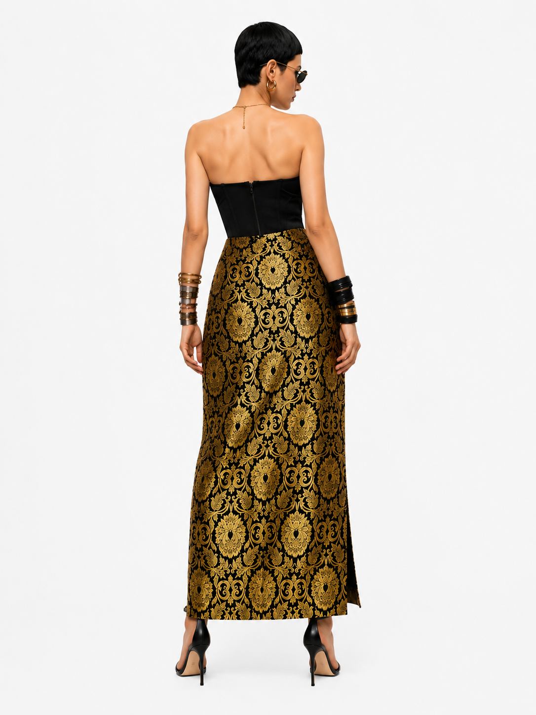 Sunehri Brocade Skirt