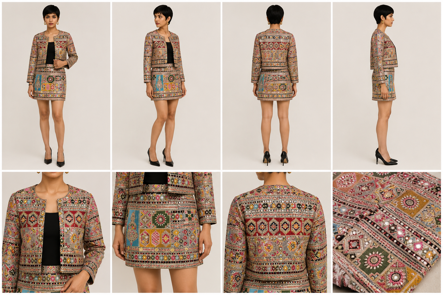 Embroidered Rang Coord Set