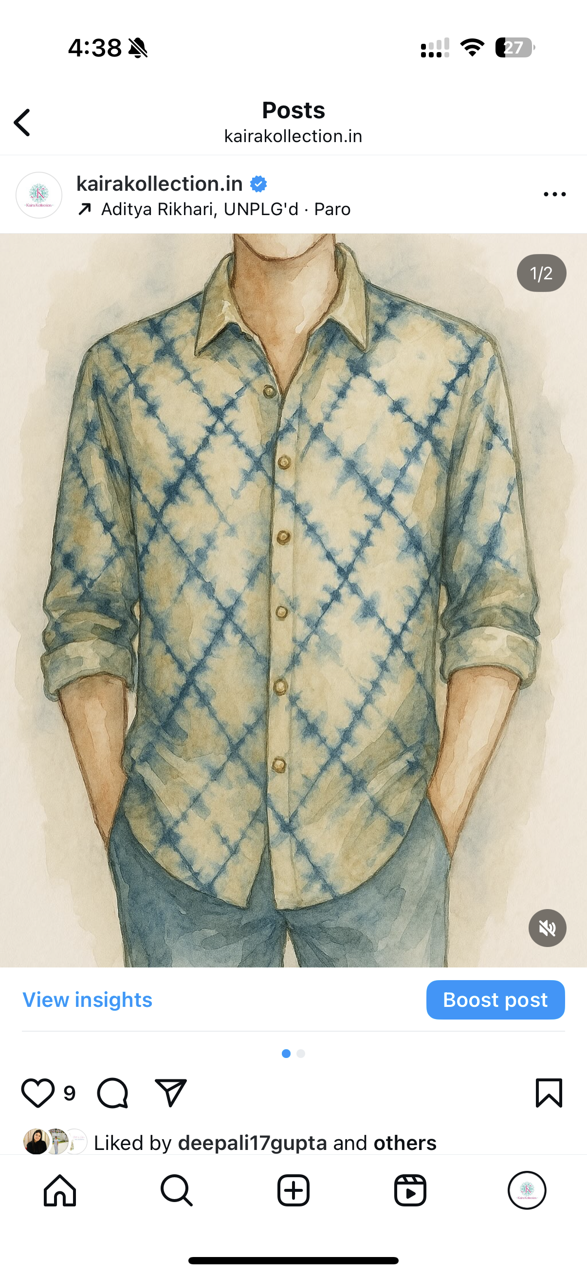Batik Work Mens Shirt