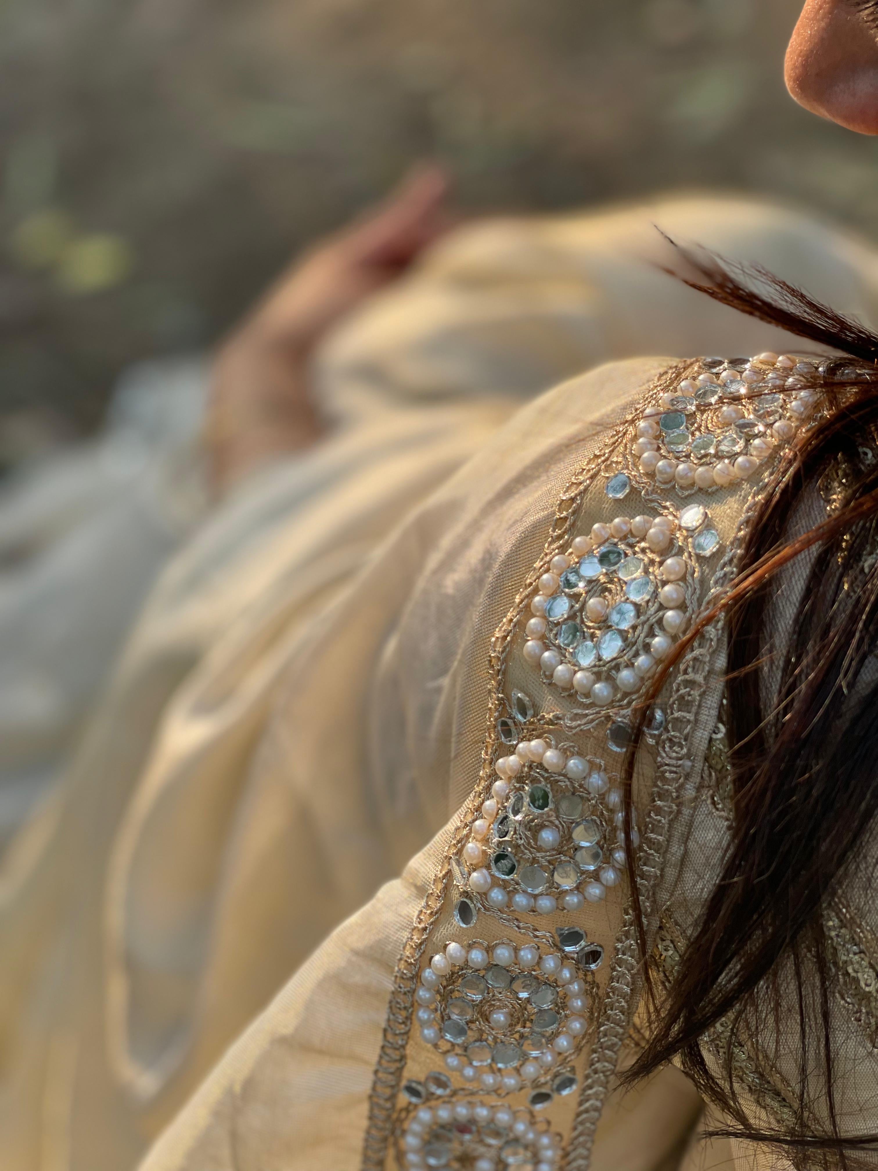 Tissue Silk Pre Draped Saree