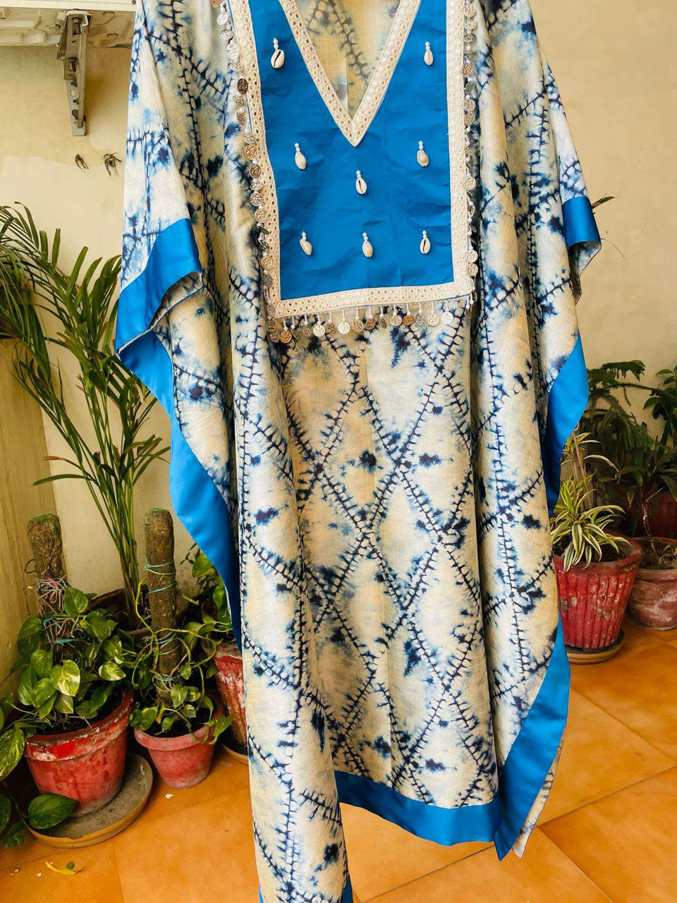 Batik work kaftan