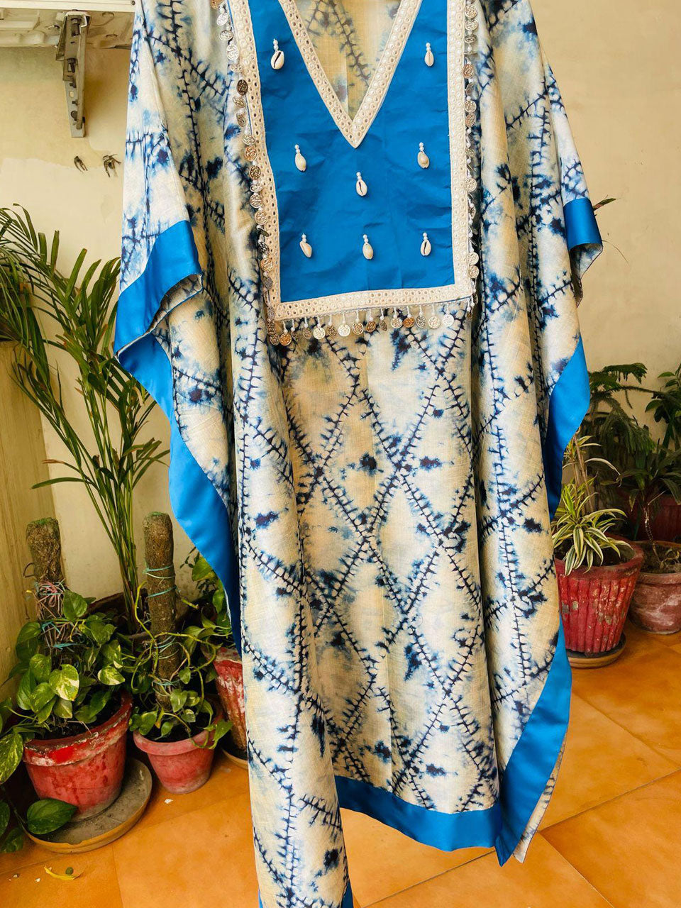 Batik work kaftan